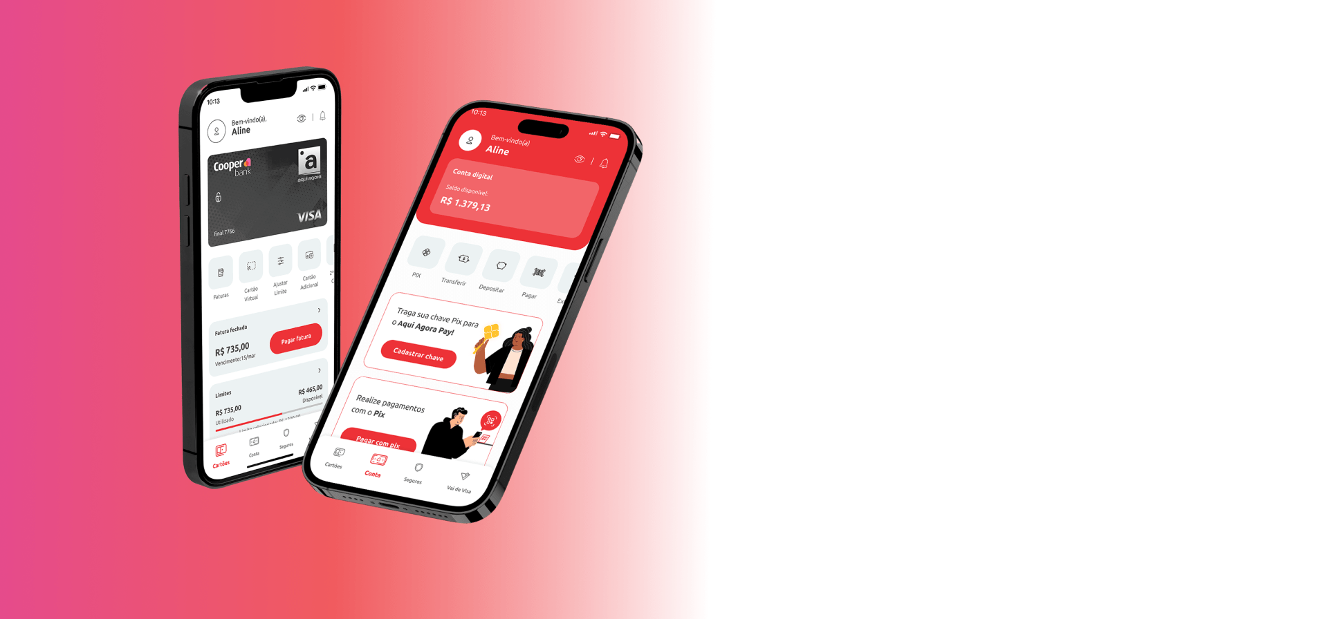 Celular com aplicativo personalizado
