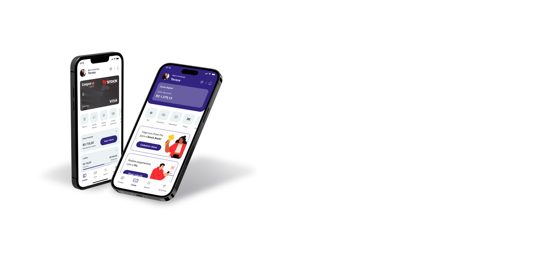 Celular com aplicativo personalizado